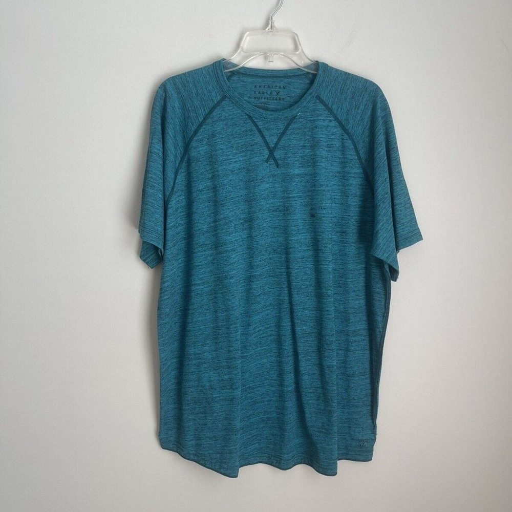 New American Eagle Outfitters Mens Teal Short Sleeve Top